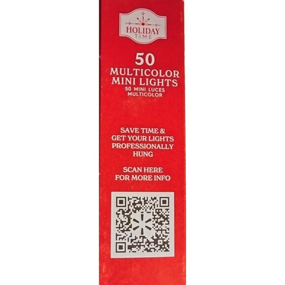 Holiday Time Multicolor Lights indoor Outdoor 50 ct Wedding Patio Christmas 11ft - Picture 7 of 7